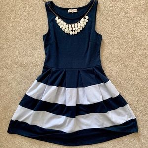 Stripped Dress + Necklace